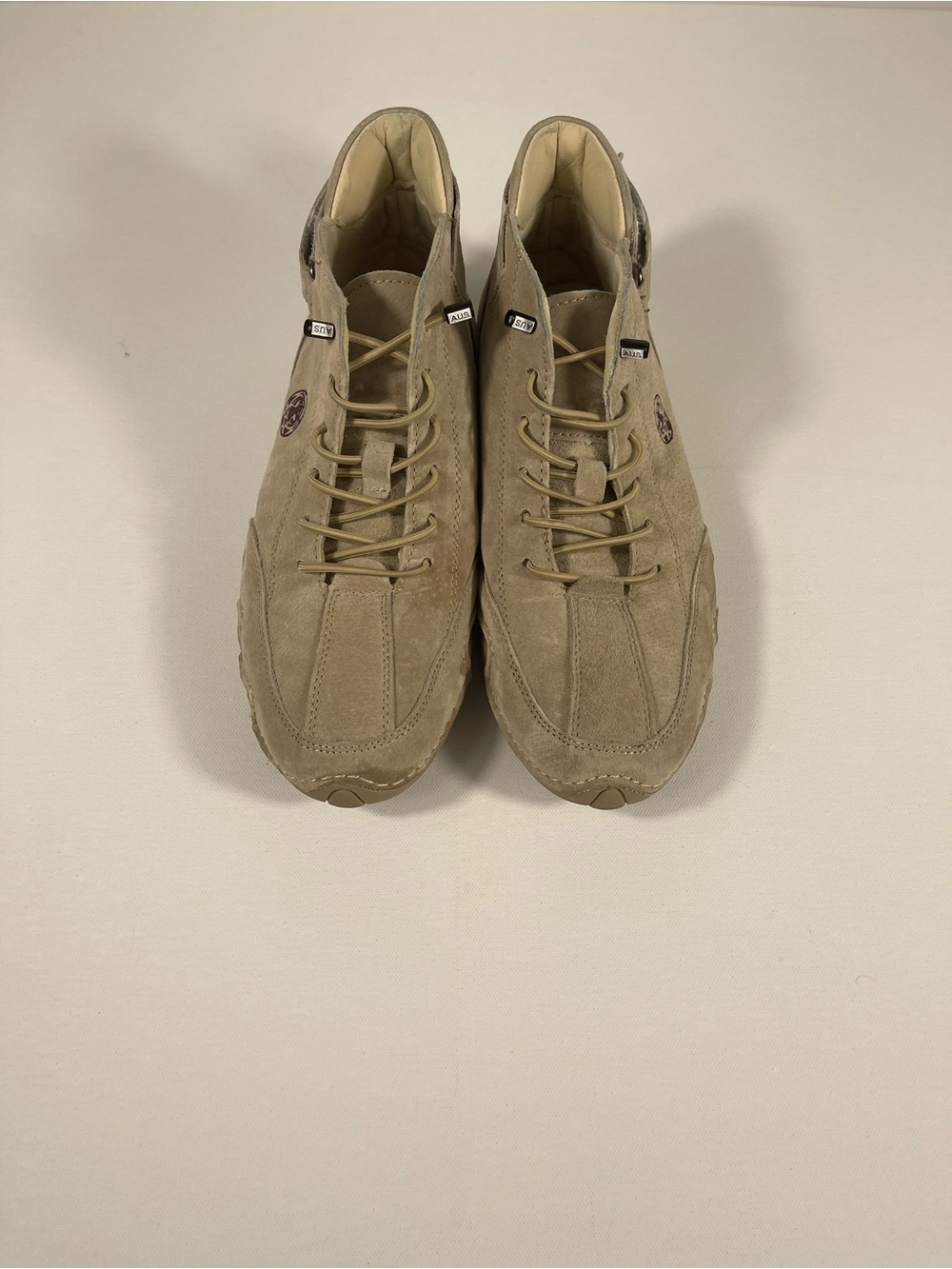 Clohoo Men’s Beige Suede Ankle Chukka Boots Comfort Shoes Size 11, SKU#0261